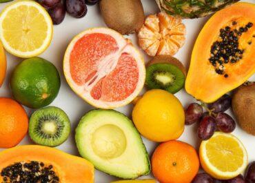 Imagem de diversas frutas.